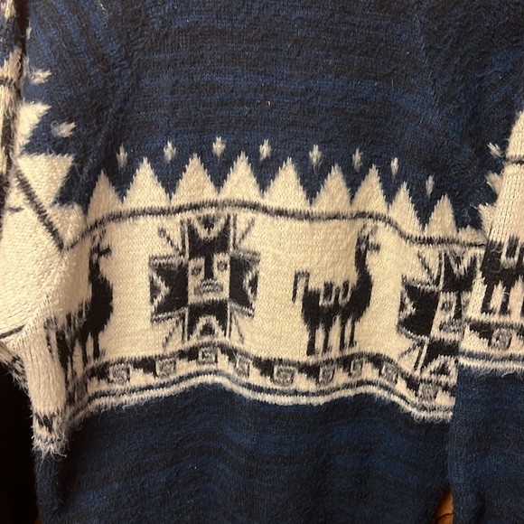 Yejidos-Cortez Alpaca V Neck Long Sleeve Knit‎ Sweater XL Ecuador Wool vintage - Picture 7 of 9